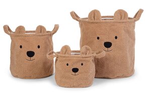 Childhome dėžė daiktams Teddy 3pcs (20/30/40) brown - Childhome