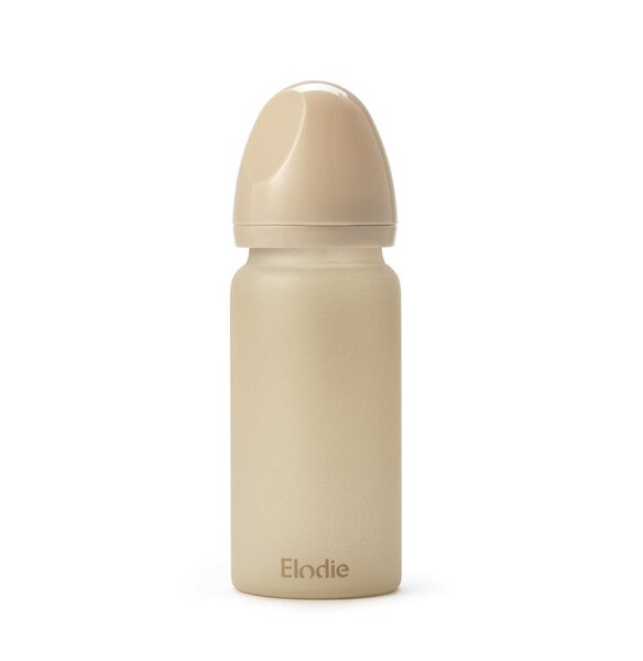 Elodie Details Glass Feeding Bottle 250ml, Pure Khaki - Elodie Details