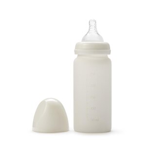 Elodie Details Glass Feeding Bottle 250ml, Vanilla White - Elodie Details