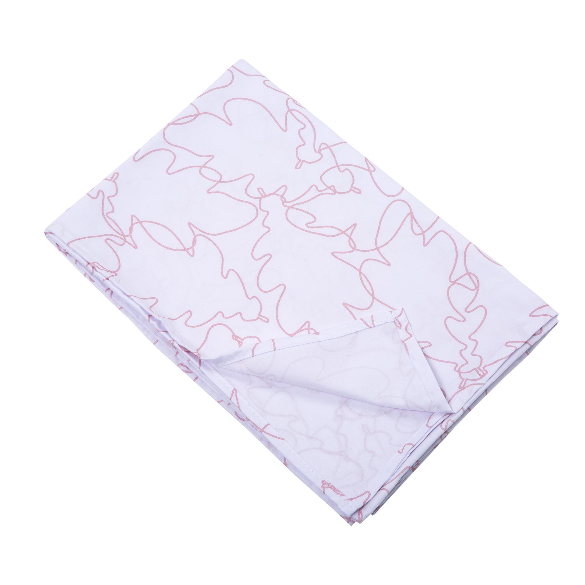 Nordbaby Flat bed sheet 100*150cm, Pink/Frozen Leaves - Nordbaby