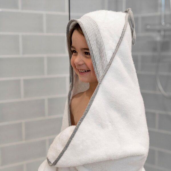 Doomoo Dry and Play hooded towel XL, White - Doomoo