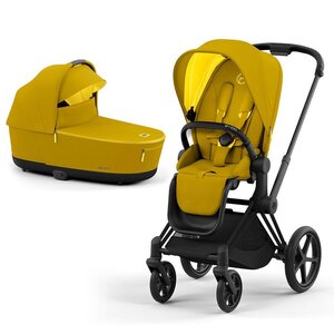 Cybex Priam stroller set Mustard Yellow, Matt black frame - Cybex