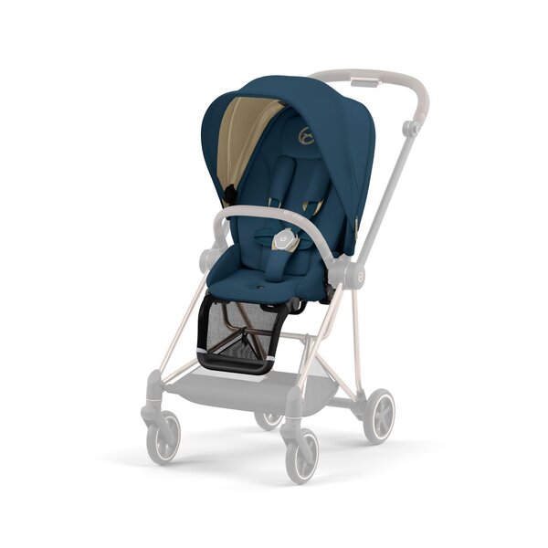 Cybex Mios V3 kergkäru Mountain Blue, kroom raam, pruun lükkesang - Cybex