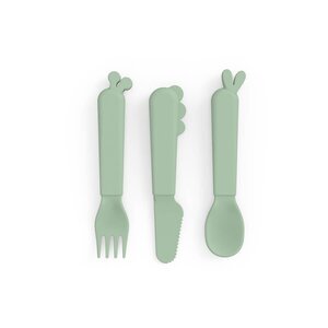 Done by Deer Kiddish cutlery set Deer friends Green - Done by Deer