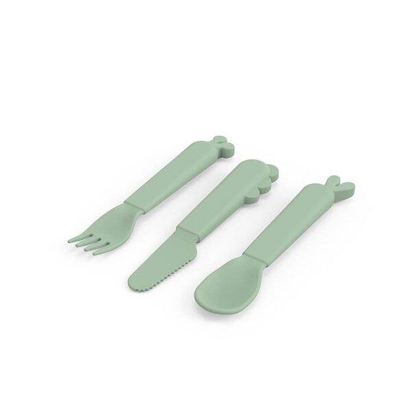 Done by Deer Kiddish cutlery set Deer friends Green  - Done by Deer