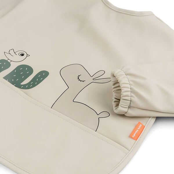 Done by Deer Sleeved pocket bib Deer Friends - Done by Deer