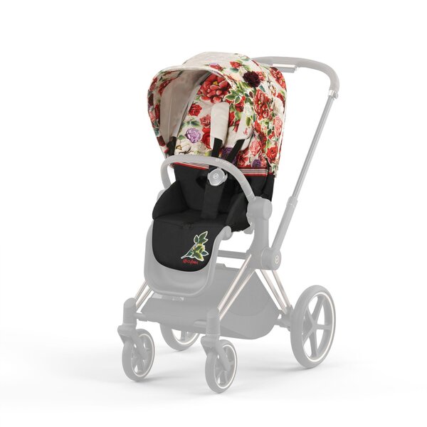 Cybex Priam V4 kомплект коляски Spring Blossom Light, Rose Gold - Cybex