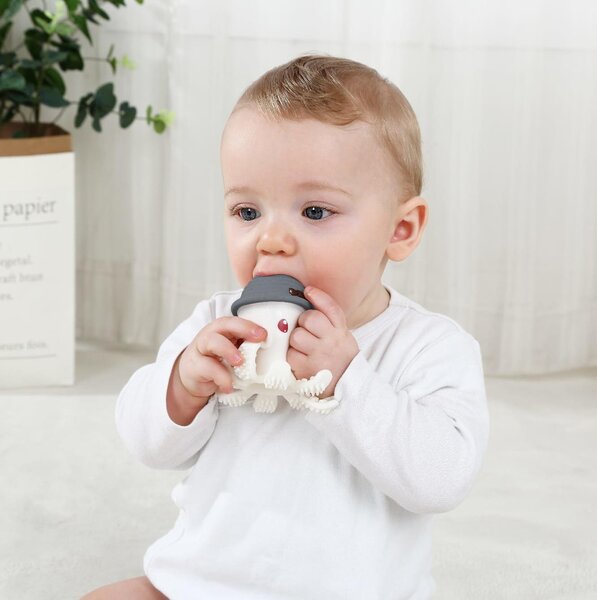 Mombella Octopus Teether Grey - Mombella