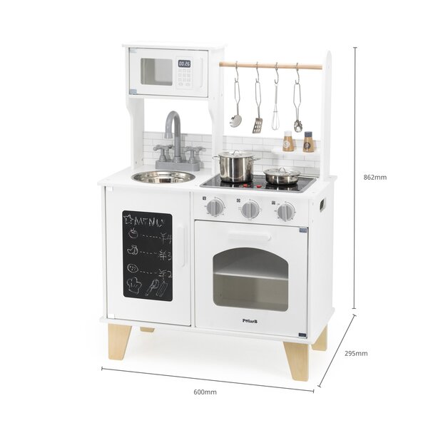PolarB Little Chefs Kitchen with Light and Sound - White - PolarB