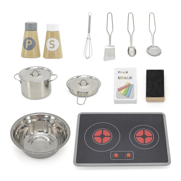 PolarB Little Chefs Kitchen with Light and Sound - White - PolarB