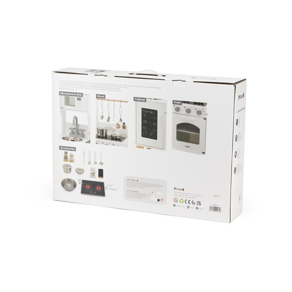 PolarB Little Chefs Kitchen with Light and Sound - White - PolarB