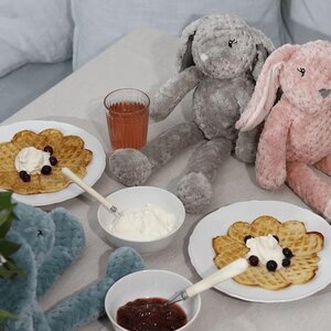 Teddykompaniet soft toy rabbit 40cm, Vera grey - Teddykompaniet