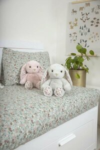 Teddykompaniet soft toy rabbit 35cm, Green Flower - Teddykompaniet