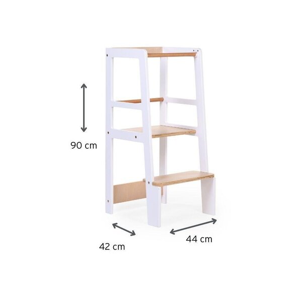 Childhome Learning Tower White Natural - Childhome