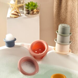 BabyOno игрушка для ванны silicone Cup into cup - BabyOno