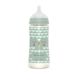 Suavinex feeding bottle 360ml fast flow Bonhomia Green - Suavinex
