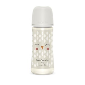 Suavinex feeding bottle 360ml fast flow Bonhomia Grey - Suavinex