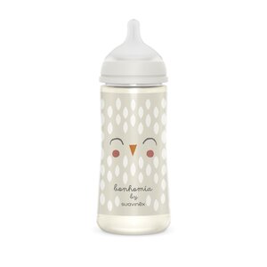 Suavinex feeding bottle 360ml fast flow Bonhomia Grey - Suavinex