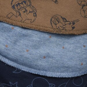 Pippi Bandana Bib Boy -AOP (3-pack) Ashley Blue - Pippi