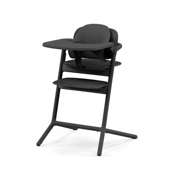 Cybex Lemo highchair set 3 in1 Stunning Black with comfort Inlay - Cybex