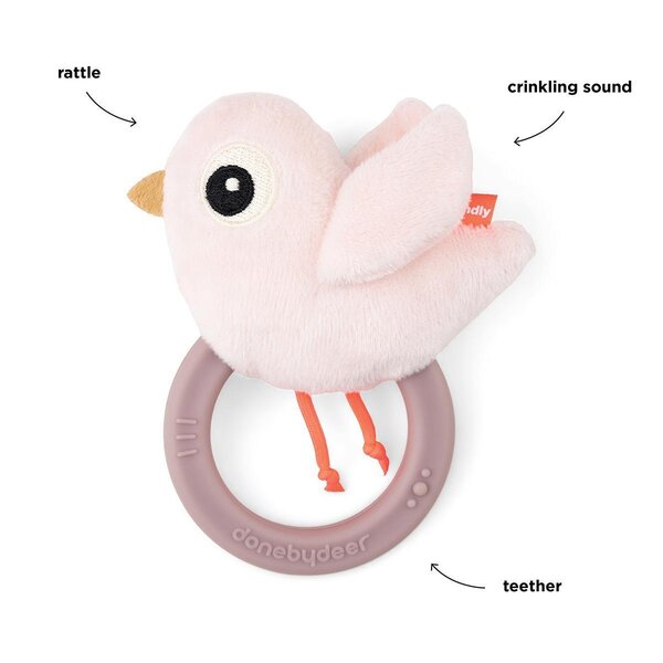 Done by Deer sensory rattle with teether Birdee  - Done by Deer