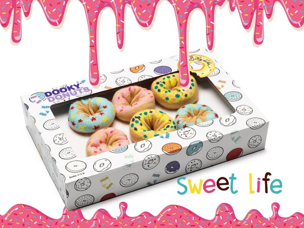 Dooky sokid Donut Tutti frutti (3 paari) - Dooky