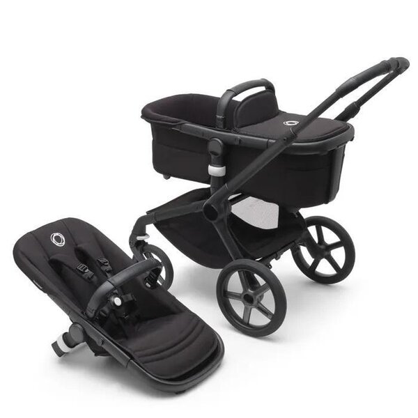 Bugaboo Fox 5 vežimėlio komplektas Black/Black, Misty White - Bugaboo