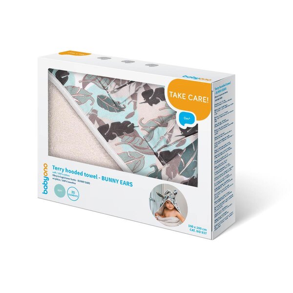 BabyOno hooded towel 100x100cm, Bunny - BabyOno