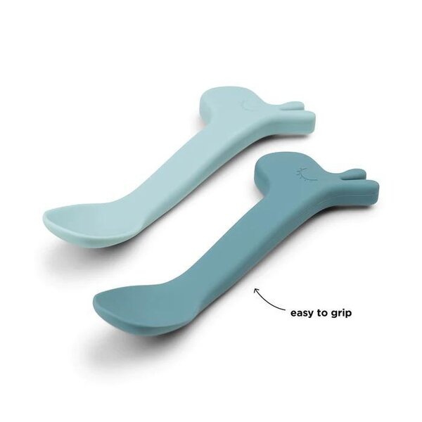 Done by Deer Silicone spoon 2-pack Lalee Blue - Done by Deer