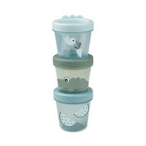 Done by Deer Baby food container 3-pack Croco Green - Done by Deer