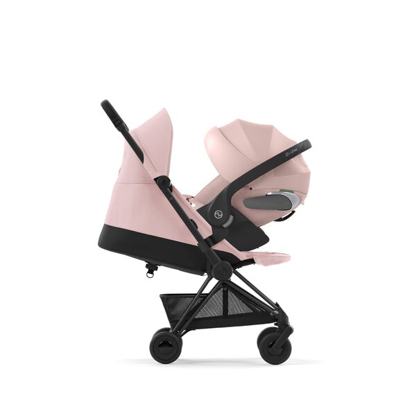 Cybex Coya pastaigu rati Peach Pink, matt black frame - Cybex