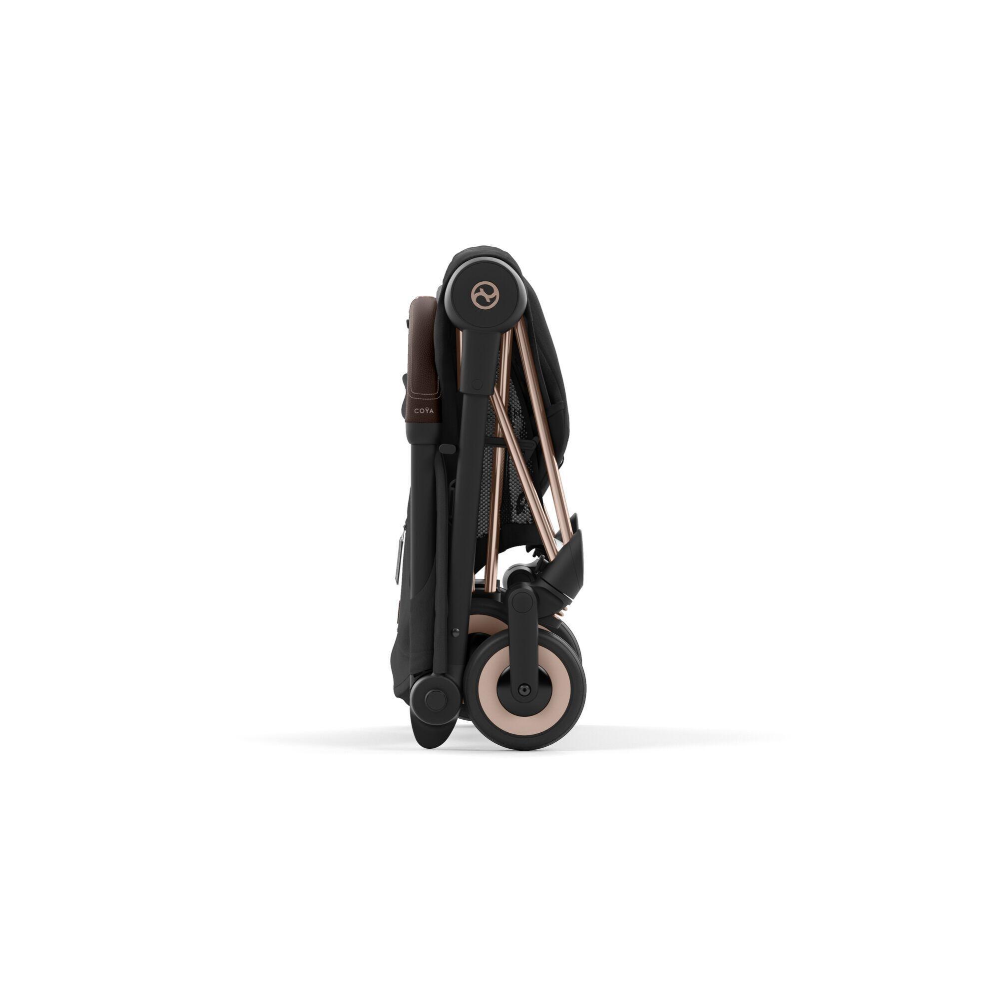 Pack poussette trio Epriam Chassis rosegold + siège Sepia Black + nacelle  Sepia Black + coque cloud T Sepia Black, Cybex de Cybex