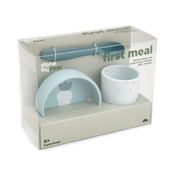 Done by Deer Silicone first meal set Blue - Done by Deer