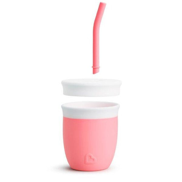 Munchkin silicone straw cup 118ml Coral - Munchkin