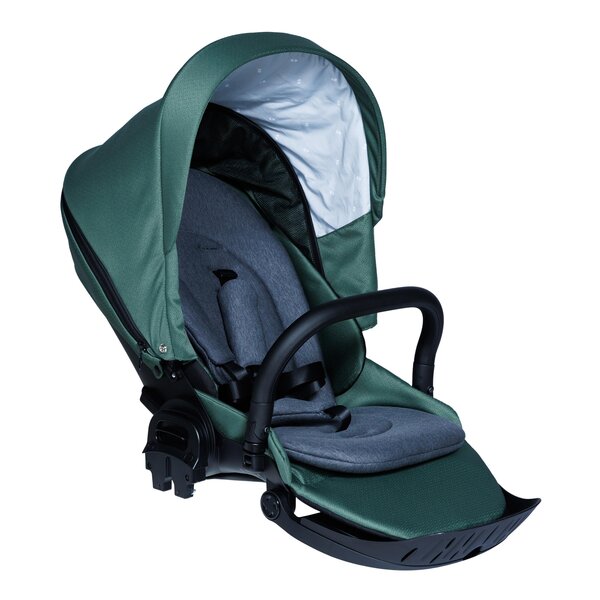 Nordbaby Active Lux stroller set Jungle Green, Chrome frame - Nordbaby