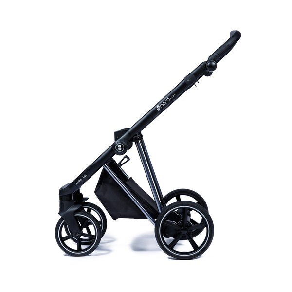 Nordbaby Active Lux stroller set Black Ink, Chrome frame - Nordbaby