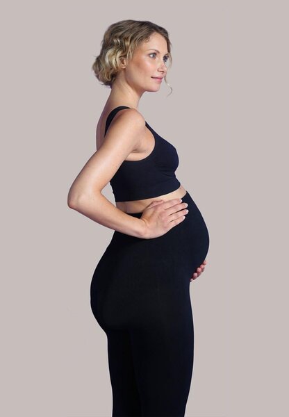 Carriwell Maternity Support 3/4 Leggings Recycled Black S - Carriwell