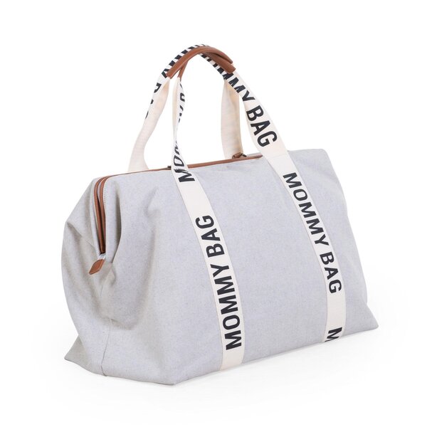 Childhome Mommy Bag suur tarvikute kott Signature Canvas OffWhite - Childhome