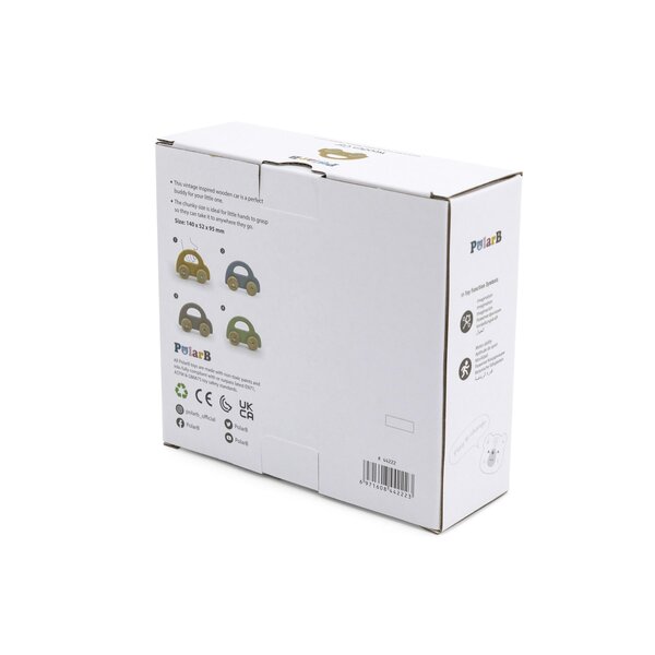 PolarB Wooden Car - Yellow  - PolarB