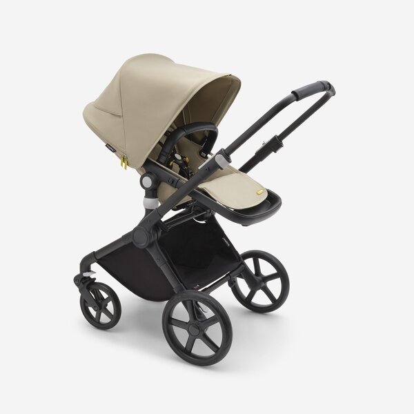 Bugaboo Fox Cub 2in1 ratu komplekts Black/Desert Beige - Bugaboo