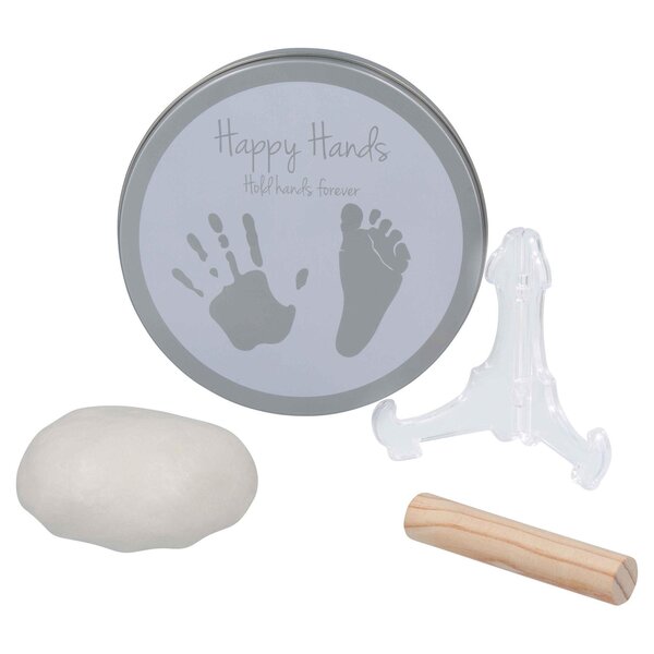 Dooky Happy Hands 2D Round tin handprint White - Dooky