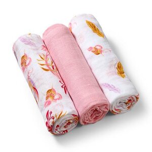 BabyOno bamboo diapers 3pcs, Pink - BabyOno