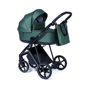 Nordbaby Active Lux stroller set Jungle Green, Chrome frame - Nordbaby