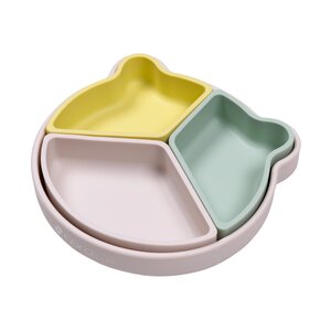 Nordbaby silikoonist sektoritega kauss, Yellow/Mint - Nordbaby