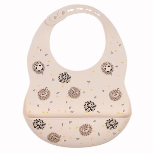 Nordbaby Silicone Bib beige hedgehog - Nordbaby