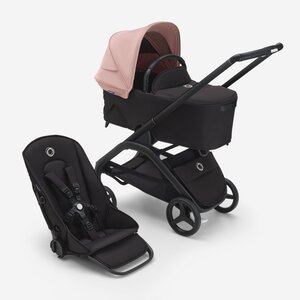 Bugaboo Dragonfly stroller set Morning Pink/Midnight Black/Black - Bugaboo