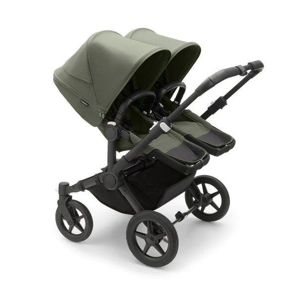 Bugaboo Donkey 5 dvīņu rati Black/Forest Green, Forest Green - Bugaboo