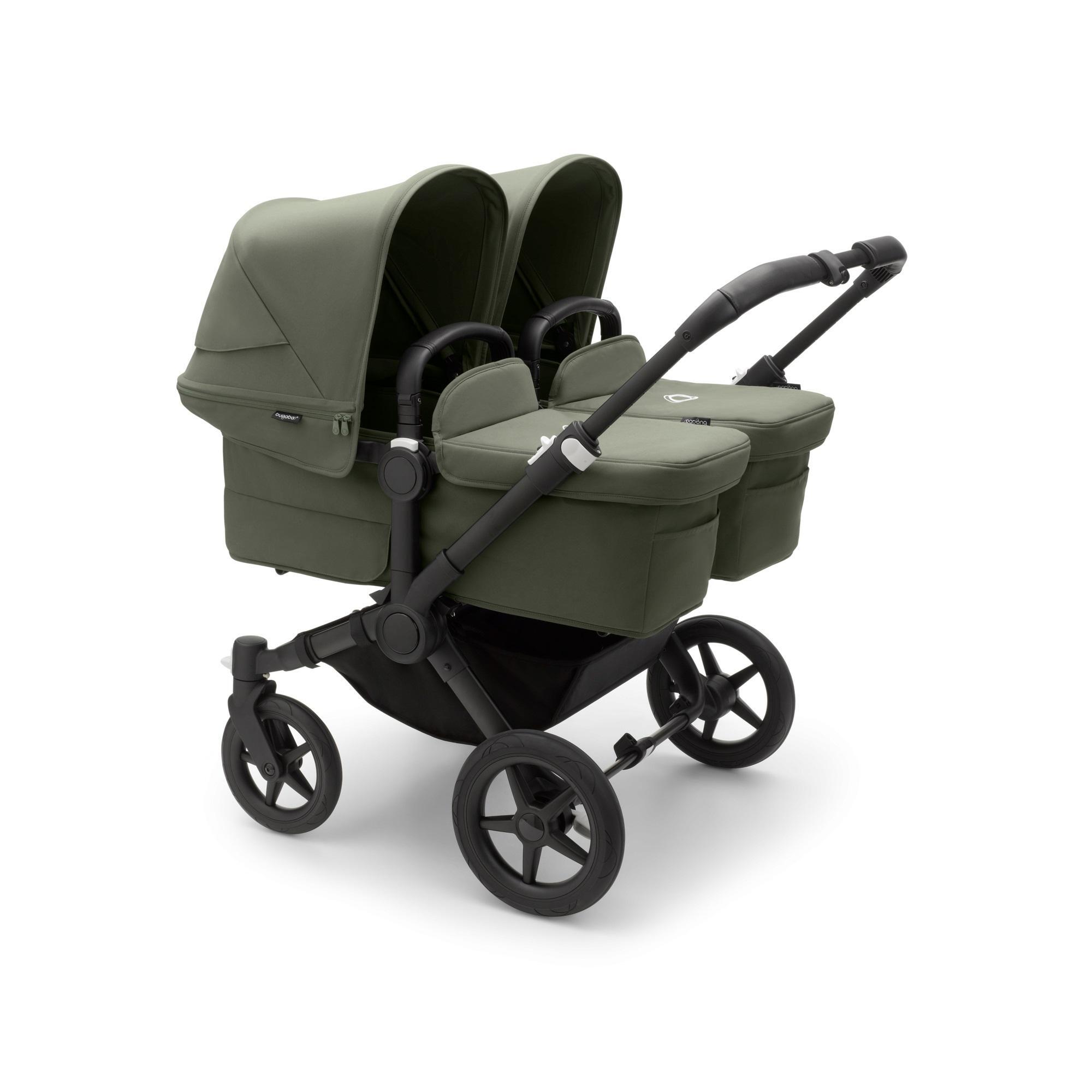 Bugaboo Donkey 5 Twin 2in1 stroller set Black Forest Green Forest Green NordBaby