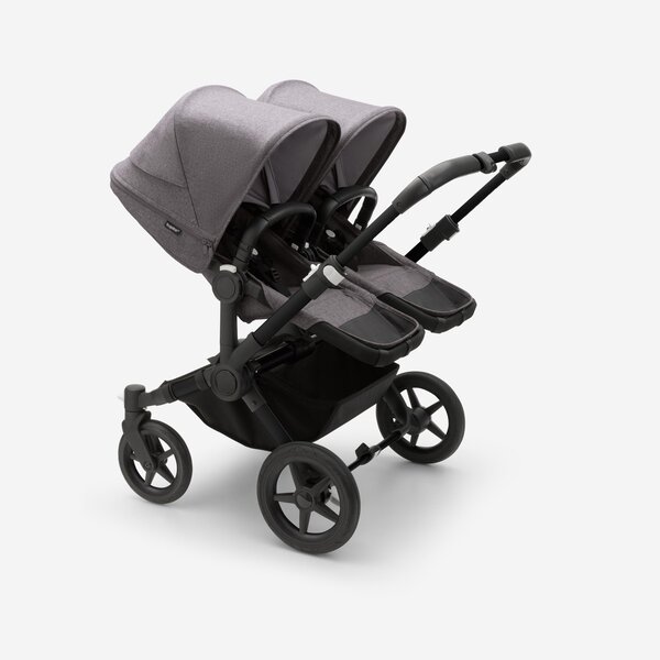 Bugaboo Donkey 5 Twin 2in1 stroller set Black/Grey Melange, Grey Melange - Bugaboo