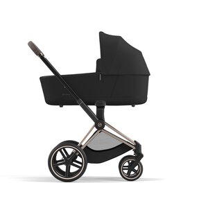 Cybex Priam V4 vežimėlio komplektas 2in1 Sepia Black, Frame Rose Gold + Cloud T automobilinė kėdutė - Cybex